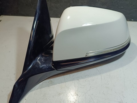 BMW F20 F30 Drivers side view mirror WHITE 21185